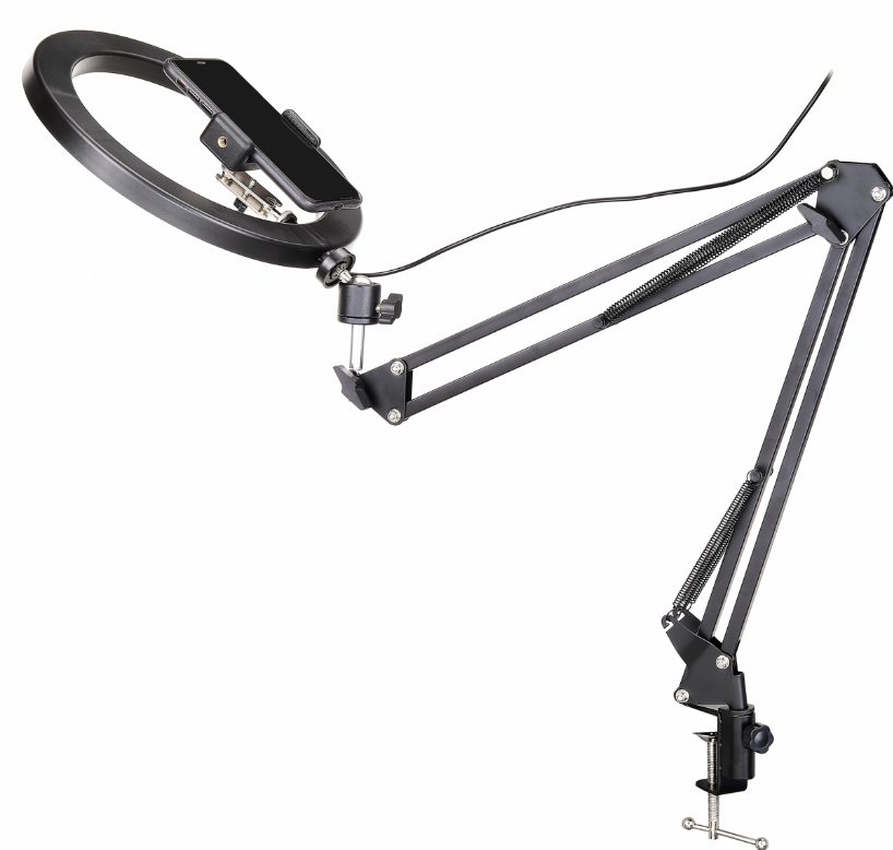 Statyw na telefon smartfon lampa LED Ring USB do biurka Kaline WL/NB-35