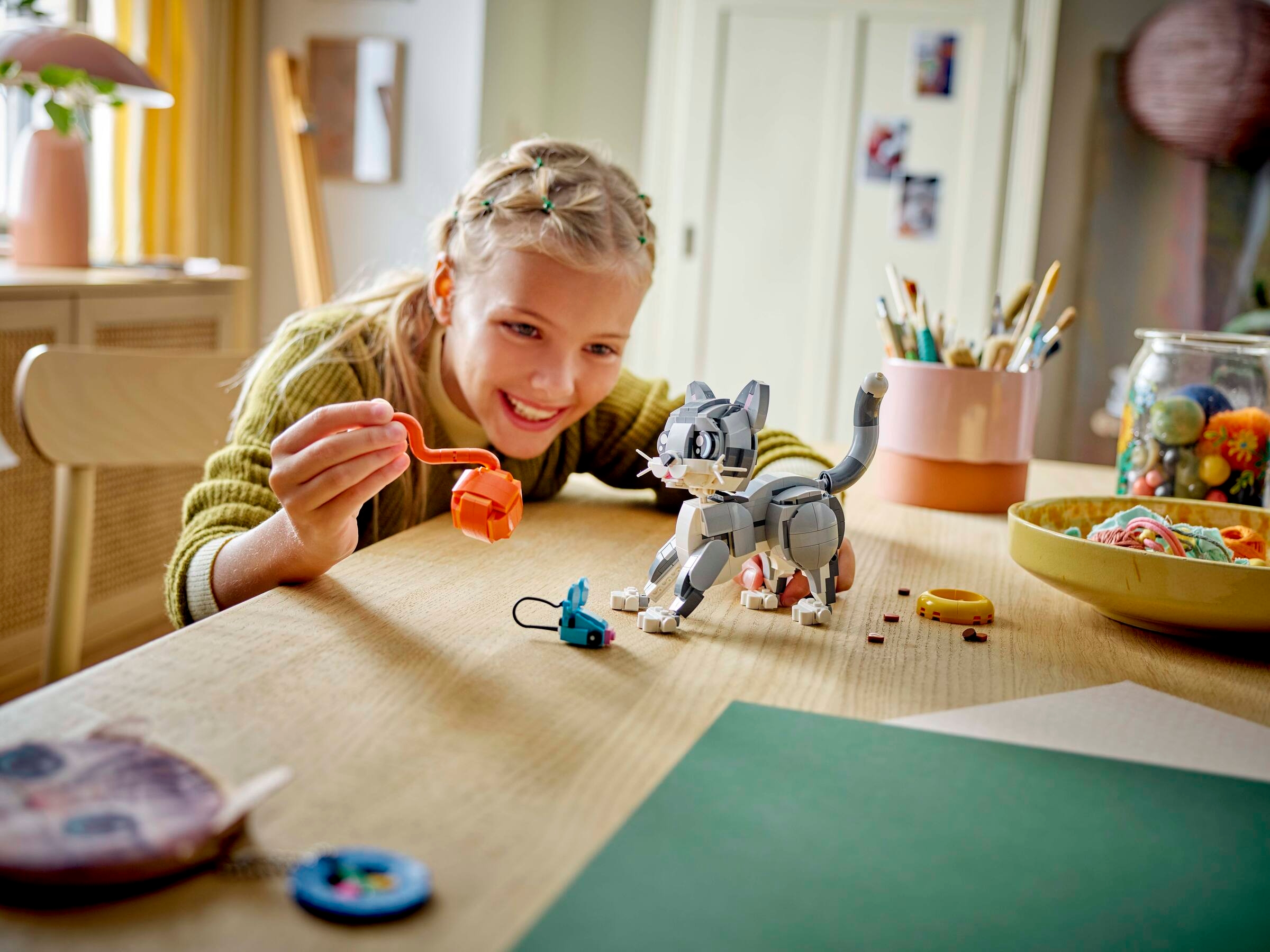 LEGO Creator 3w1 Psotny kot Ruchoma psa Uroczy gołąb 31163