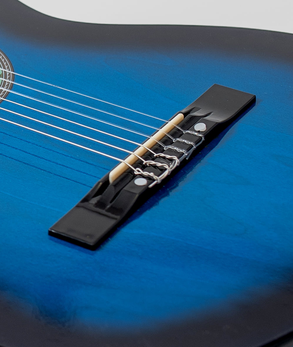 Gitara klasyczna Castelo 4/4 Vintage Niebieska od 12 lat dzieci i dorosłych