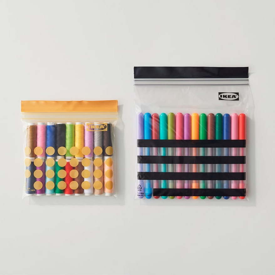 Torebka worki woreczki strunowe na żywność IKEA ISTAD 1L 0,4L 180 szt