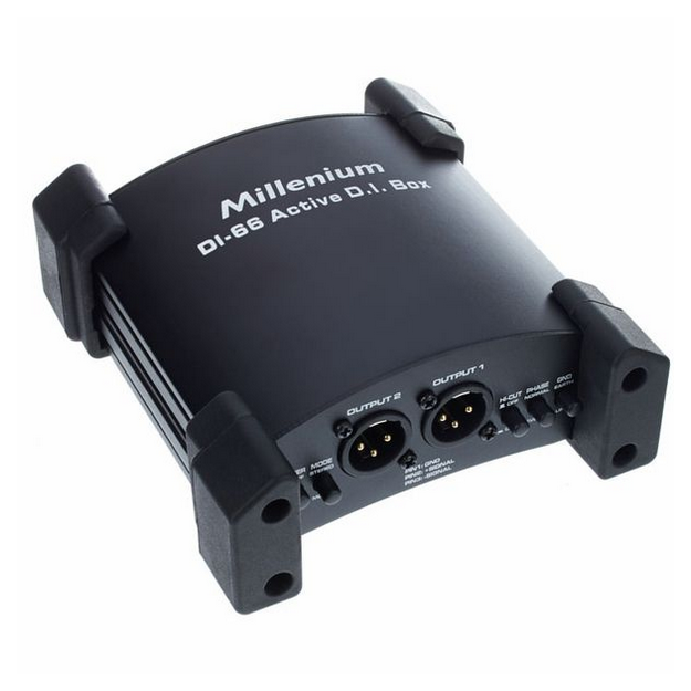 Millenium DI 66 Active Stereo DI Box Aktywny na baterie 9V