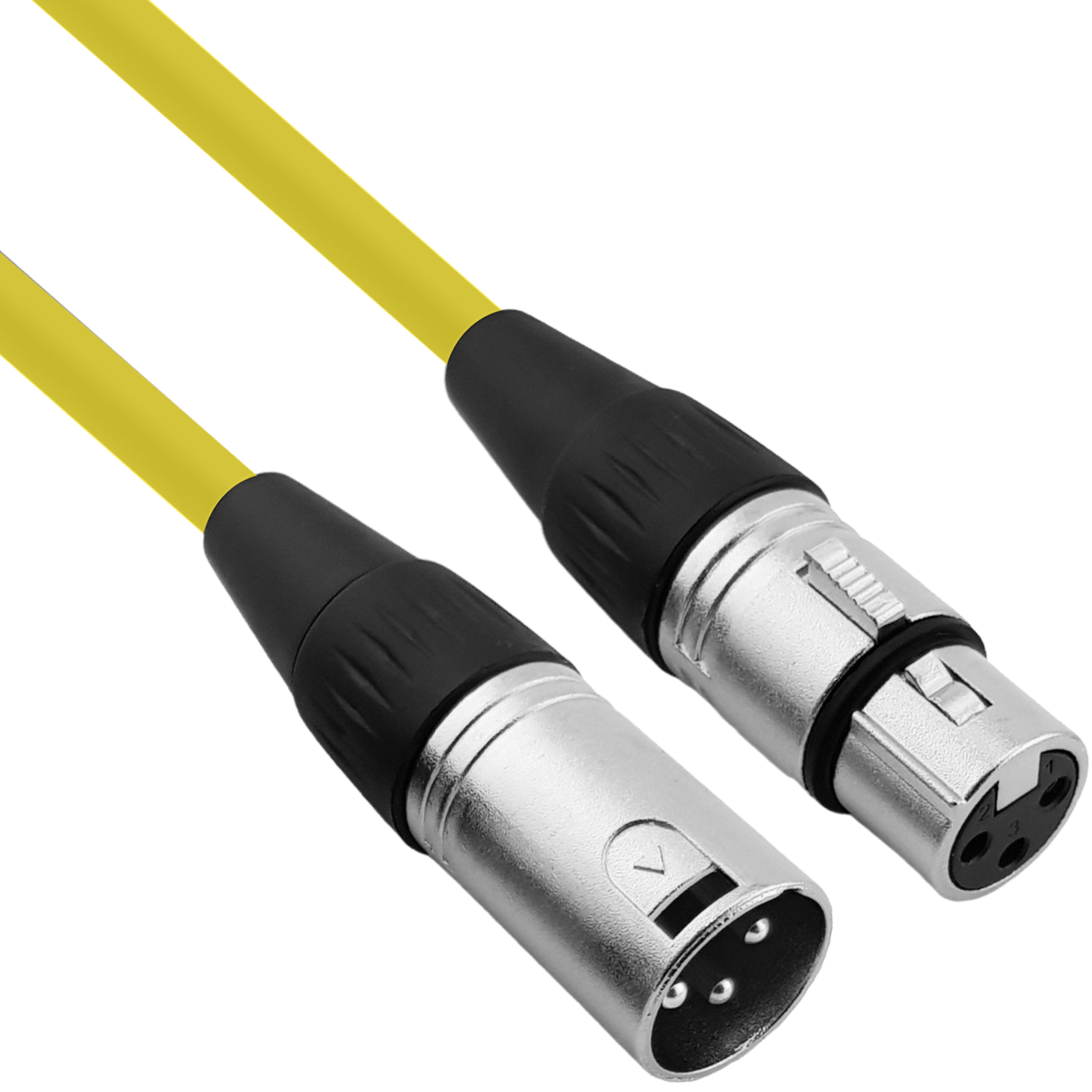 Kabel przewód mikrofonowy XLR XLR 10 m 0,22 mm AWG 24 żółty