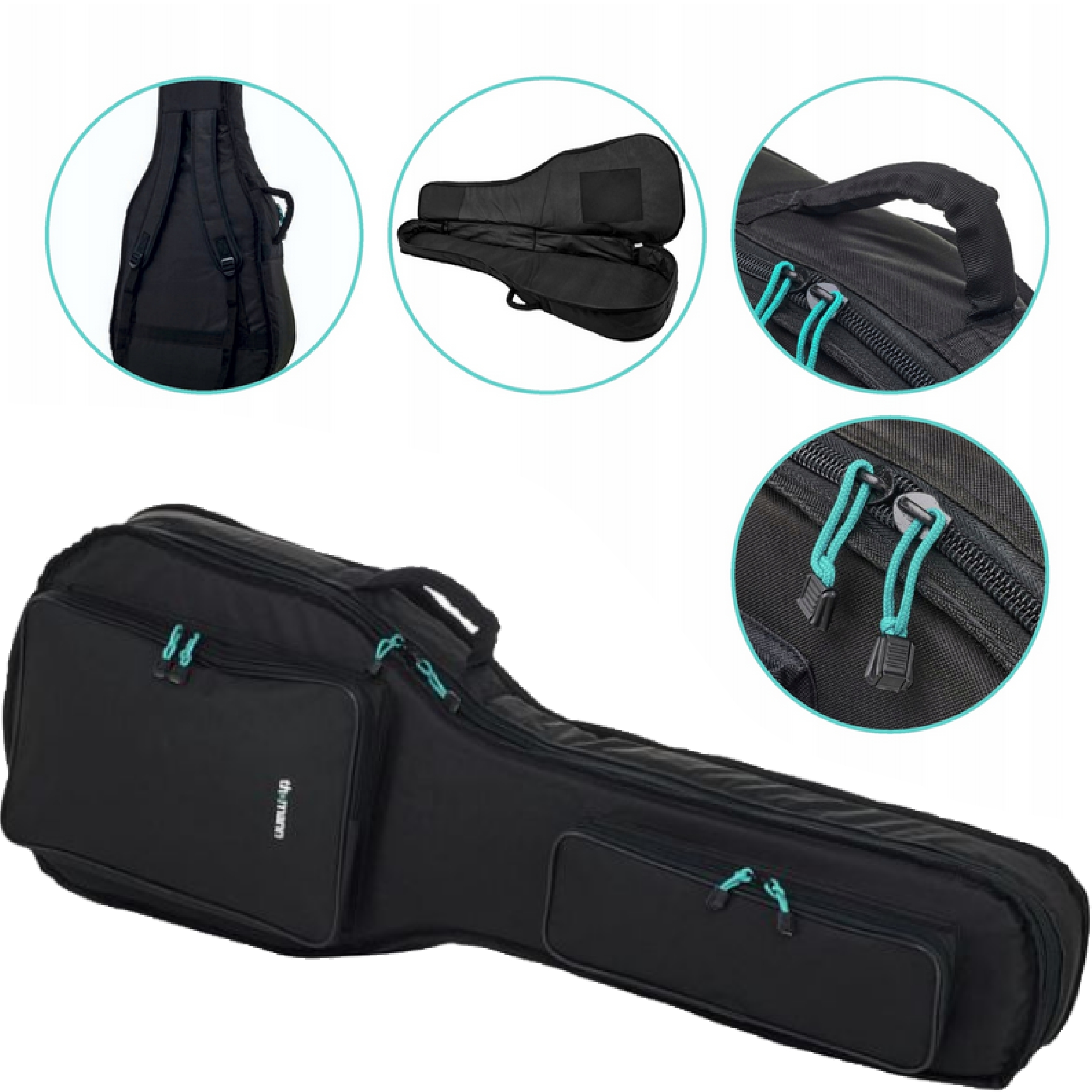 Pokrowiec na Gitarę Elektryczną wodoodporny Pianka 10mm Thomann + KOSTKI