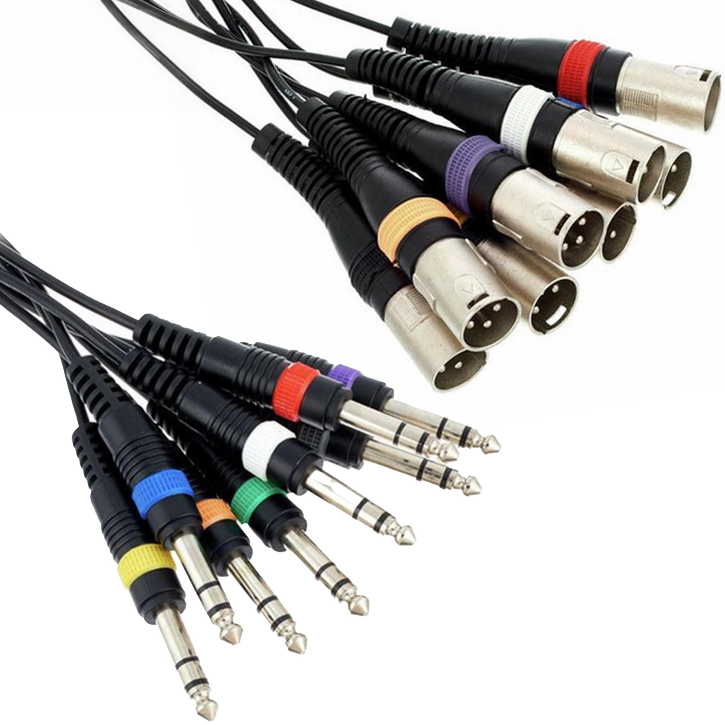 Kabel wieloparowy multicore audio mikrofonowy 8x XLR JACK 6,3mm stereo 3m the sssnake MXP8030
