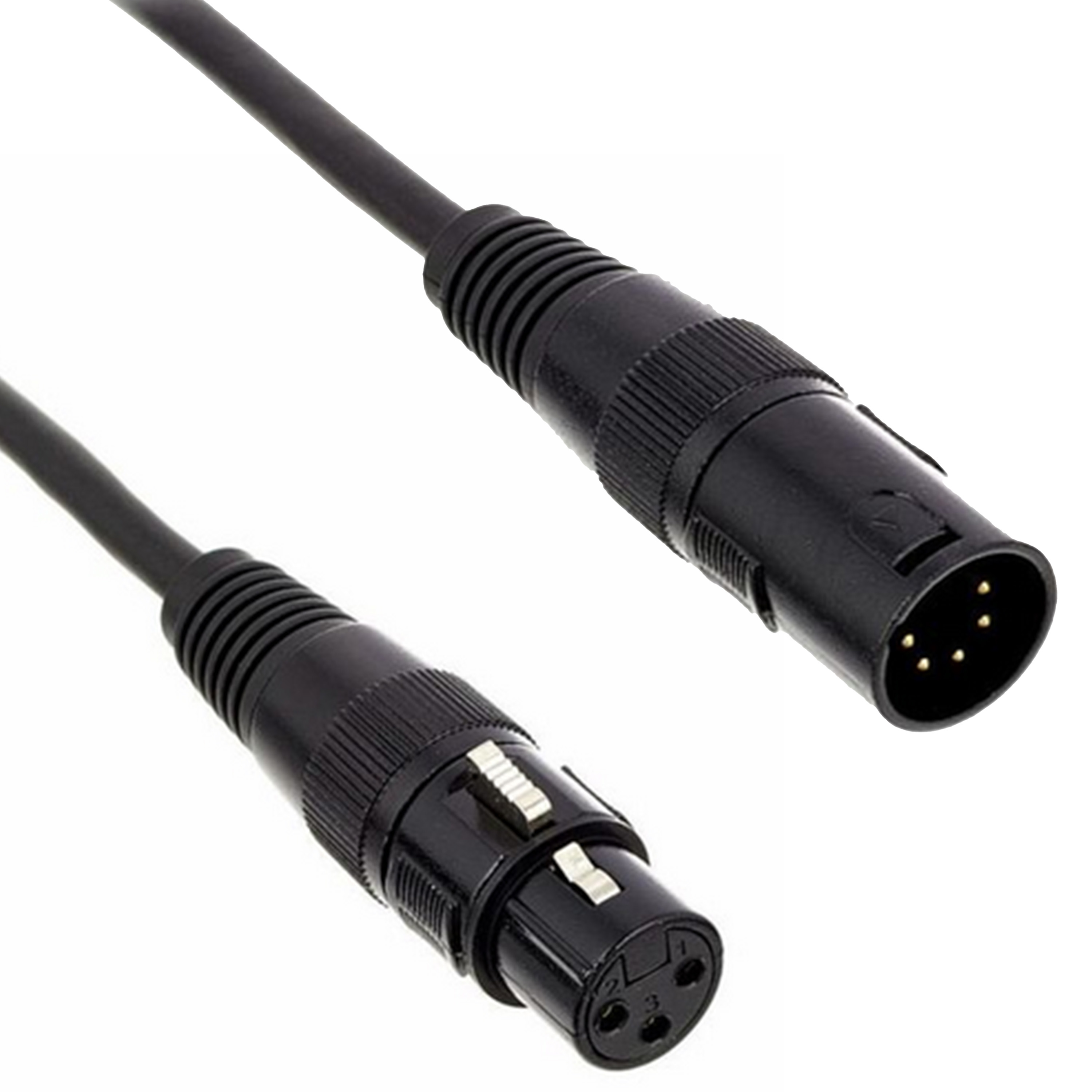 Kabel przejściówka DMX do świateł oświetlenia XLR 5-pin XLR 3-pin pro snake