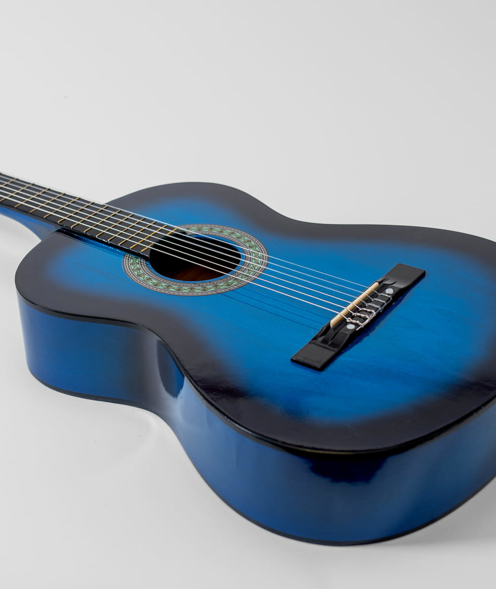 Gitara klasyczna Castelo 4/4 Vintage Niebieska od 12 lat dzieci i dorosłych