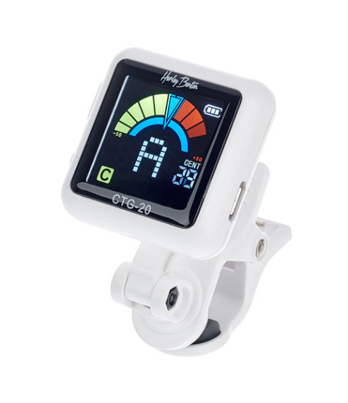 Stroik tuner chromatyczny gitara skrzypce Harley Benton CTG-20 Biały