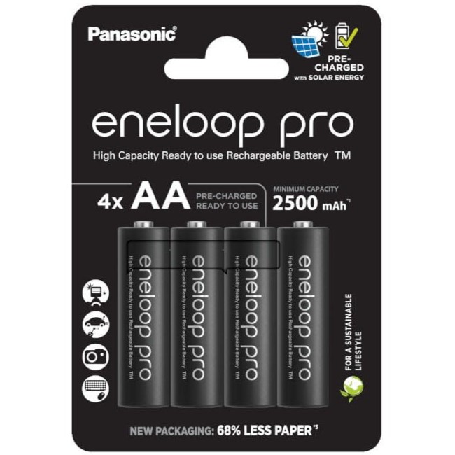 Grube paluszki akumulatorki baterie Panasonic eneloop PRO AA 2500mAH 4 szt.