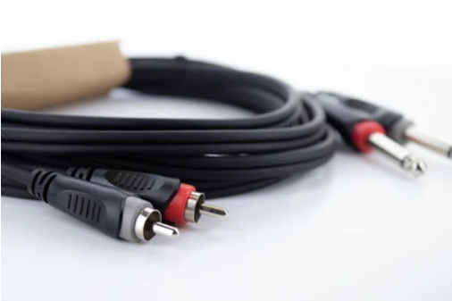 Kabel przewód audio sygnałowy 2x RCA Cinch Jack 6,3 mm 3 m Cordial EU PC