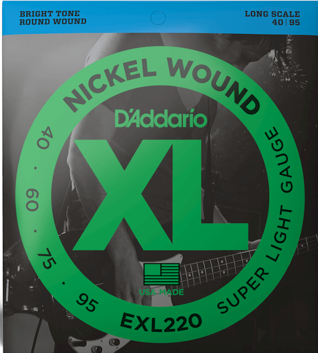 Struny do gitary basowej basu 4 struny 40-95 Daddario EXL220