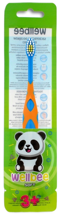 Szczoteczka do zębów Wellbee Soft miękka dla dzieci 3+