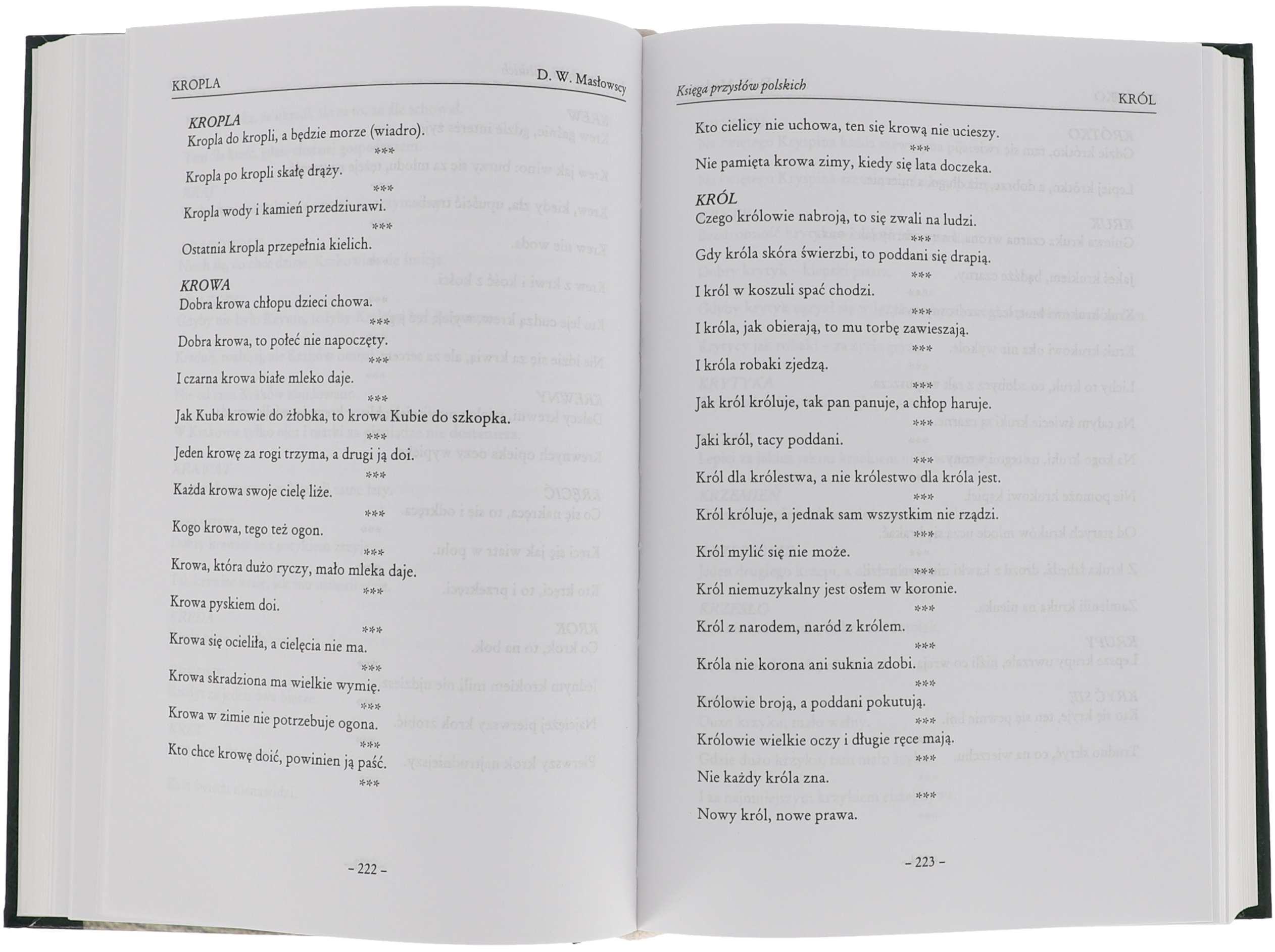 Danuta i Włodzimierz Masłowscy Księga Przysłów Polskich 2000