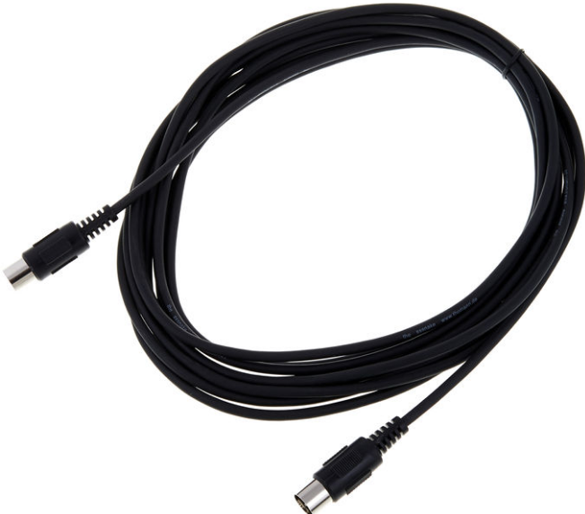 Kabel przewód audio sygnałowy MIDI DIN 5 pin 7,5 m the sssnake SK366-75-BLK