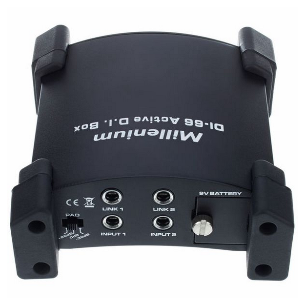 Millenium DI 66 Active Stereo DI Box Aktywny na baterie 9V