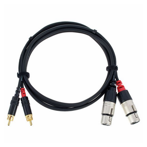 Kabel audio sygnałowy 2x RCA Cinch XLR 1,5m REAN Neutrik Cordial CFU 1.5 FC