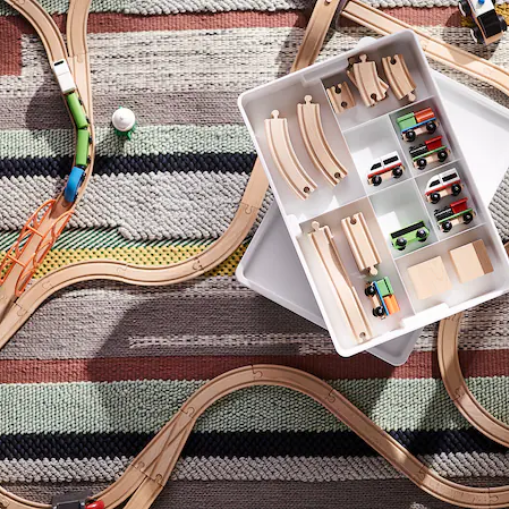 Drewniane tory szyny IKEA LILLABO 10 elementów