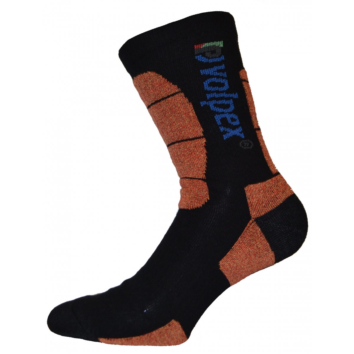 Skarpety robocze bawełniane wzmacniane kevlar 39-42 czarno-pomarańczowe