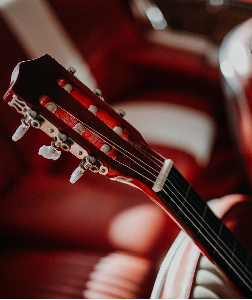 Gitara klasyczna 3/4 7/8 Vintage Czerwona od 12 lat dla dzieci i dorosłych