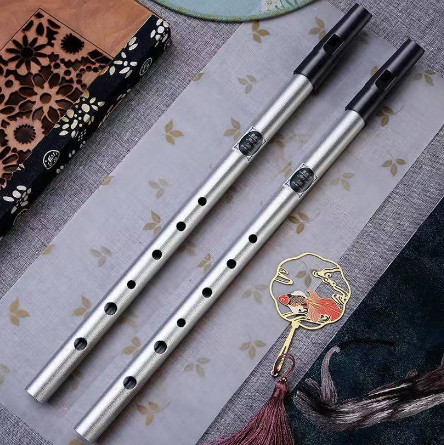 Flażolet flet prosty sopranowy szkolny D Pokrowiec nuty KERA AUDIO SREBRNY