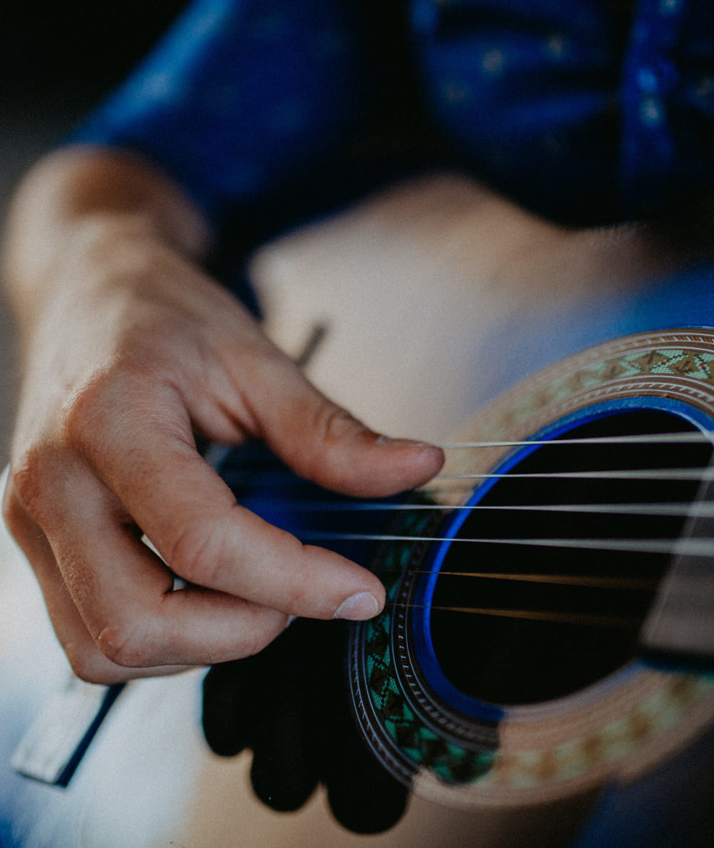 Gitara klasyczna Castelo 4/4 Vintage Niebieska od 12 lat dzieci i dorosłych