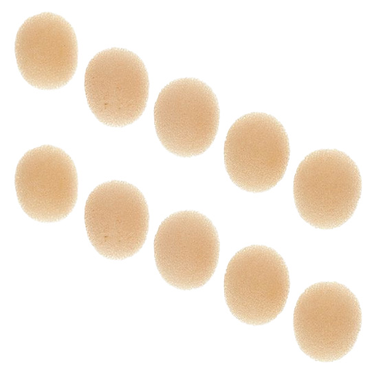 Gąbki osłony owiewki na mikrofon nagłowny cielista 10 szt. On Stage ASWS20N10