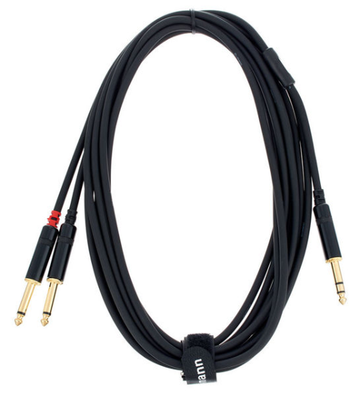 Kabel przewód audio sygnałowy Jack 6,3 mm stereo 3 m pozłacany pro snake