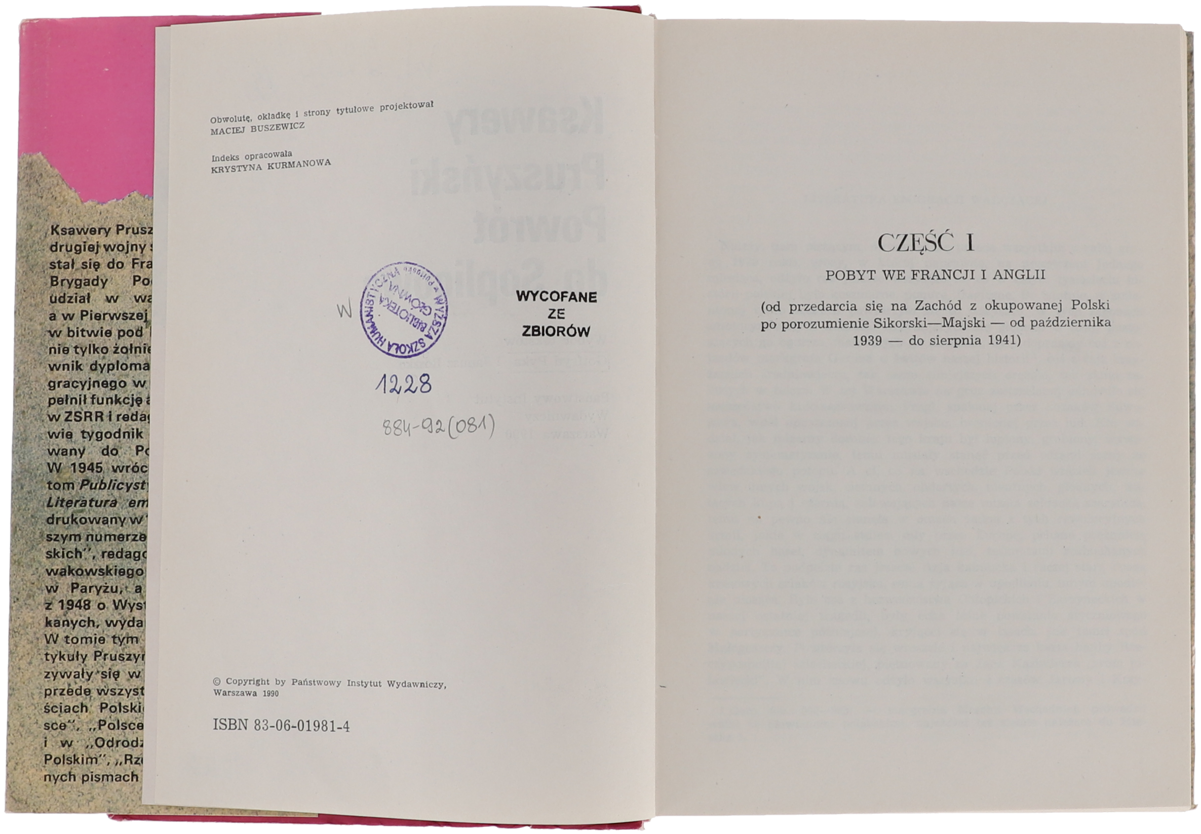 Ksawery Pruszyński Powrót do Soplicowa Publicystyka (1940 - 1948) T. II