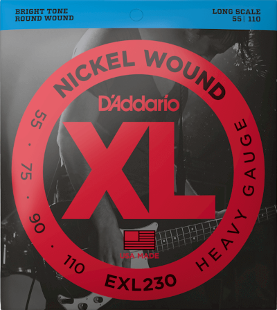 Struny do gitary basowej basu 4 struny 55-110 Daddario EXL230