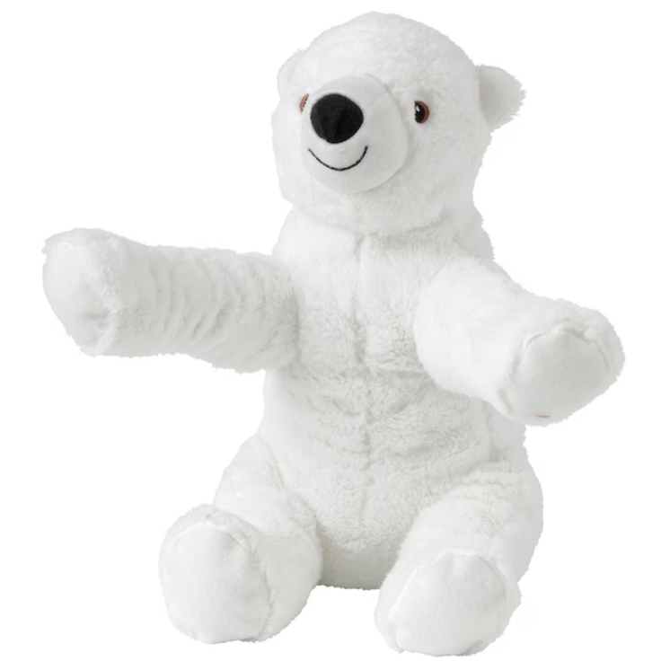 Pluszak przytulanka miś polarny niedźwiedź 29 cm IKEA SNUTTIG biały
