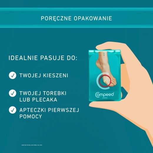Plastry na pęcherze wąskie natychmiastowa ulga 6 szt Compeed