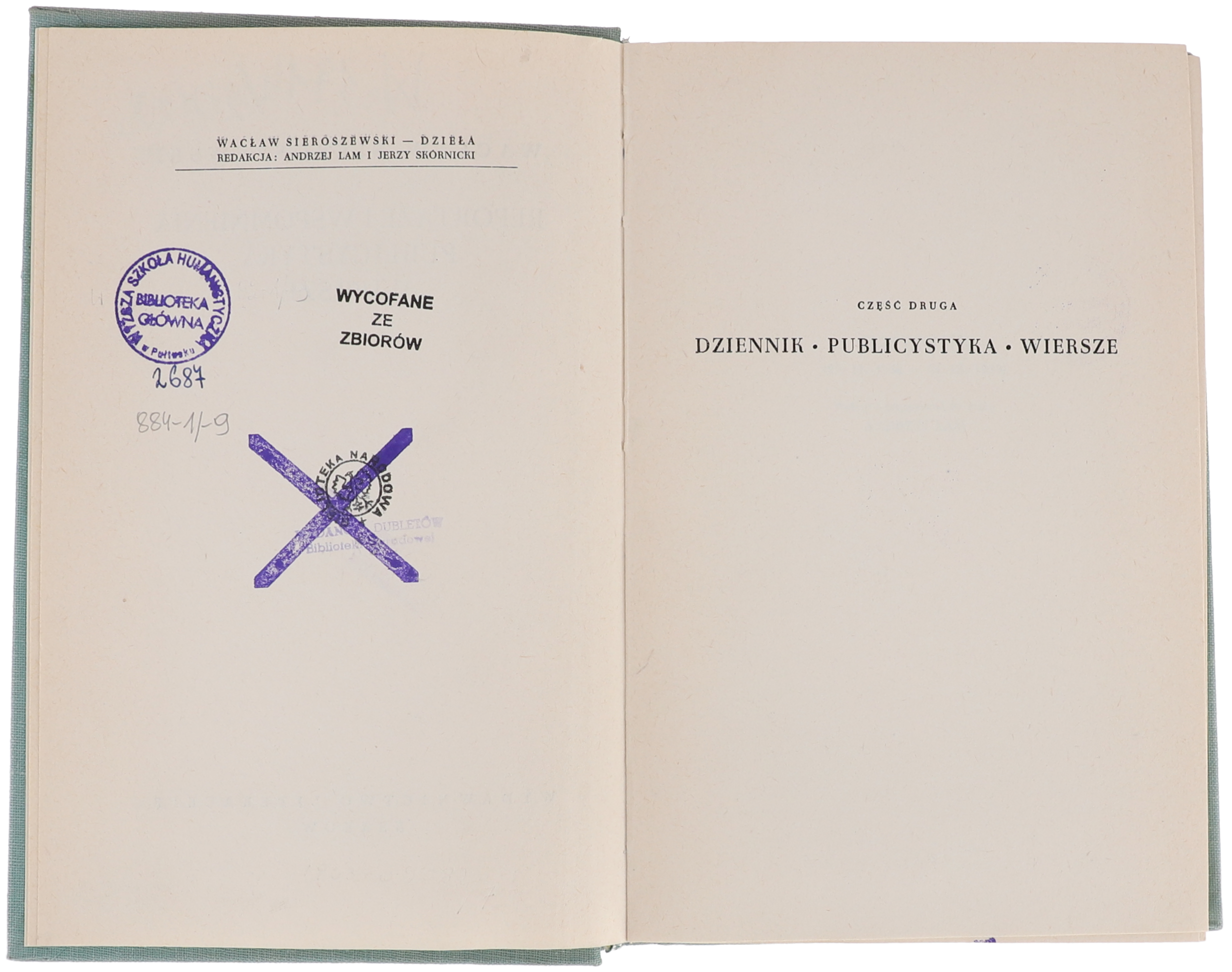 Wacław Sieroszewski Reportaże i wspomnienia 1963