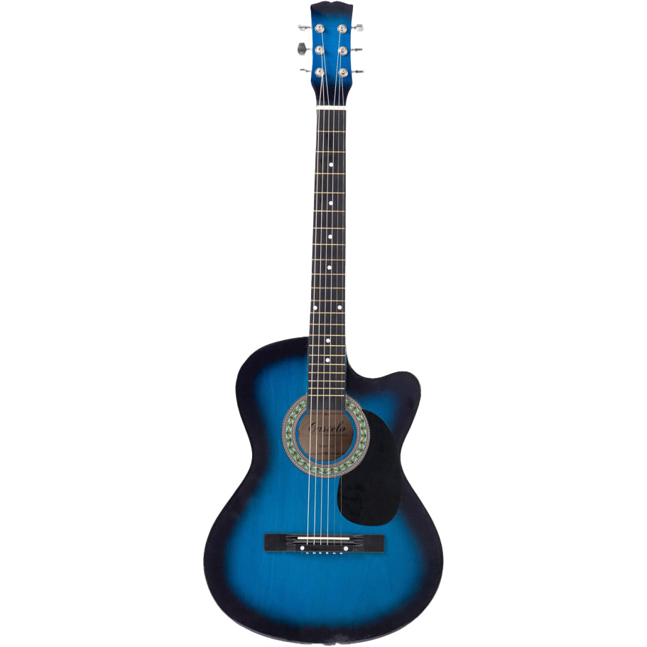 Gitara akustyczna Castelo 4/4 Vintage Niebieska od 12 lat dzieci i dorosłych
