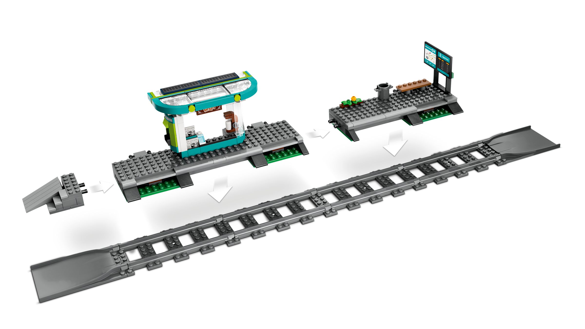 LEGO City 60423 Tramwaj miejski ze stacją - 811 elementów dla dzieci +7