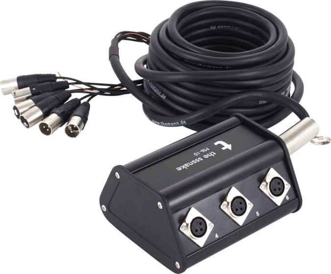 Kabel wieloparowy multicore audio mikrofonowy 6x XLR 10 m the Stagebox M6