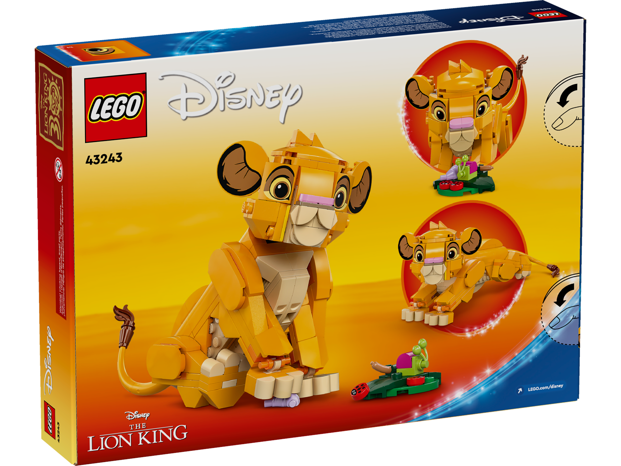 LEGO Disney Król Lew - lwiątko Simba ruchomy model 43243