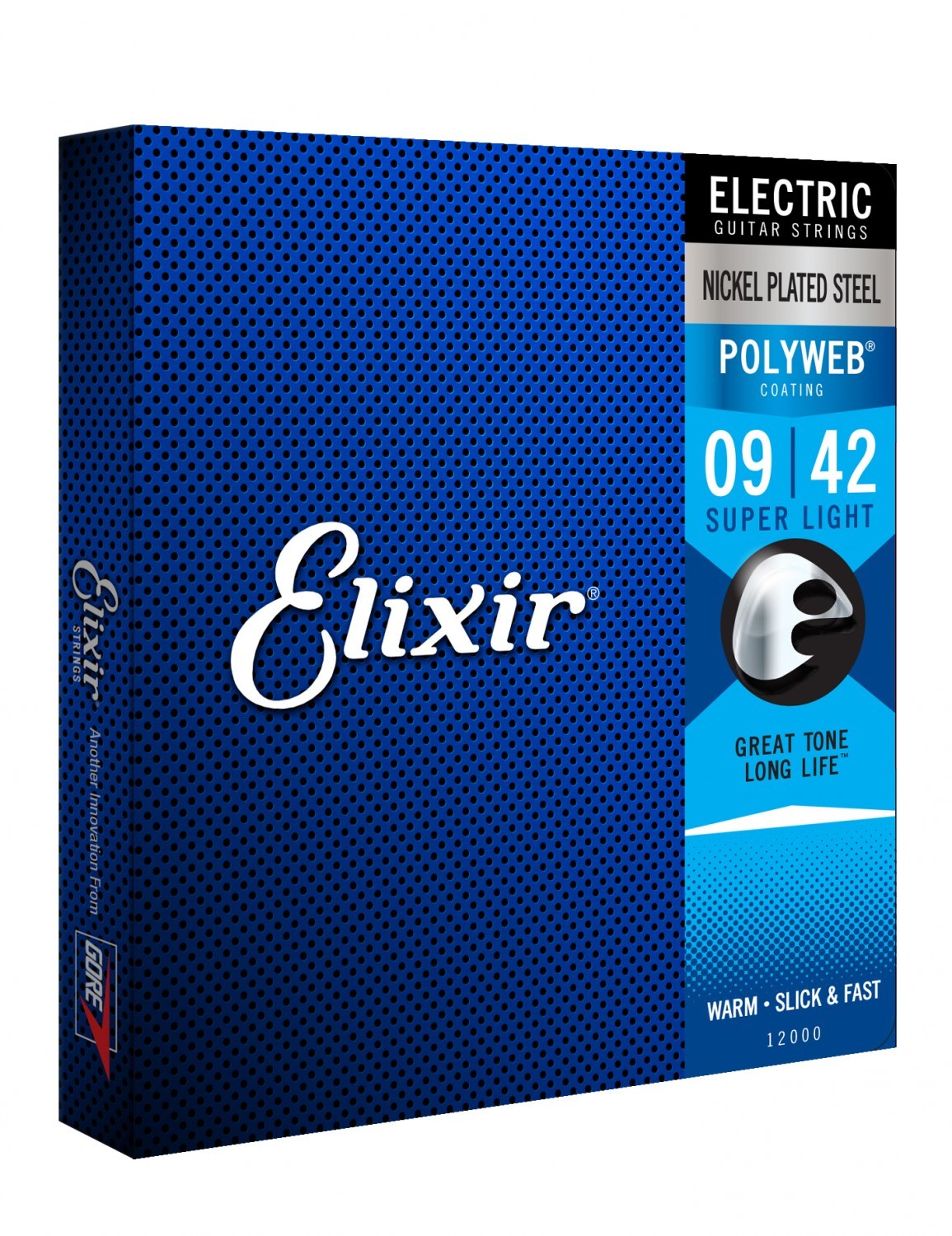 Struny do gitary elektrycznej Elixir 12000 Nickel POLYWEB Coating 9-42