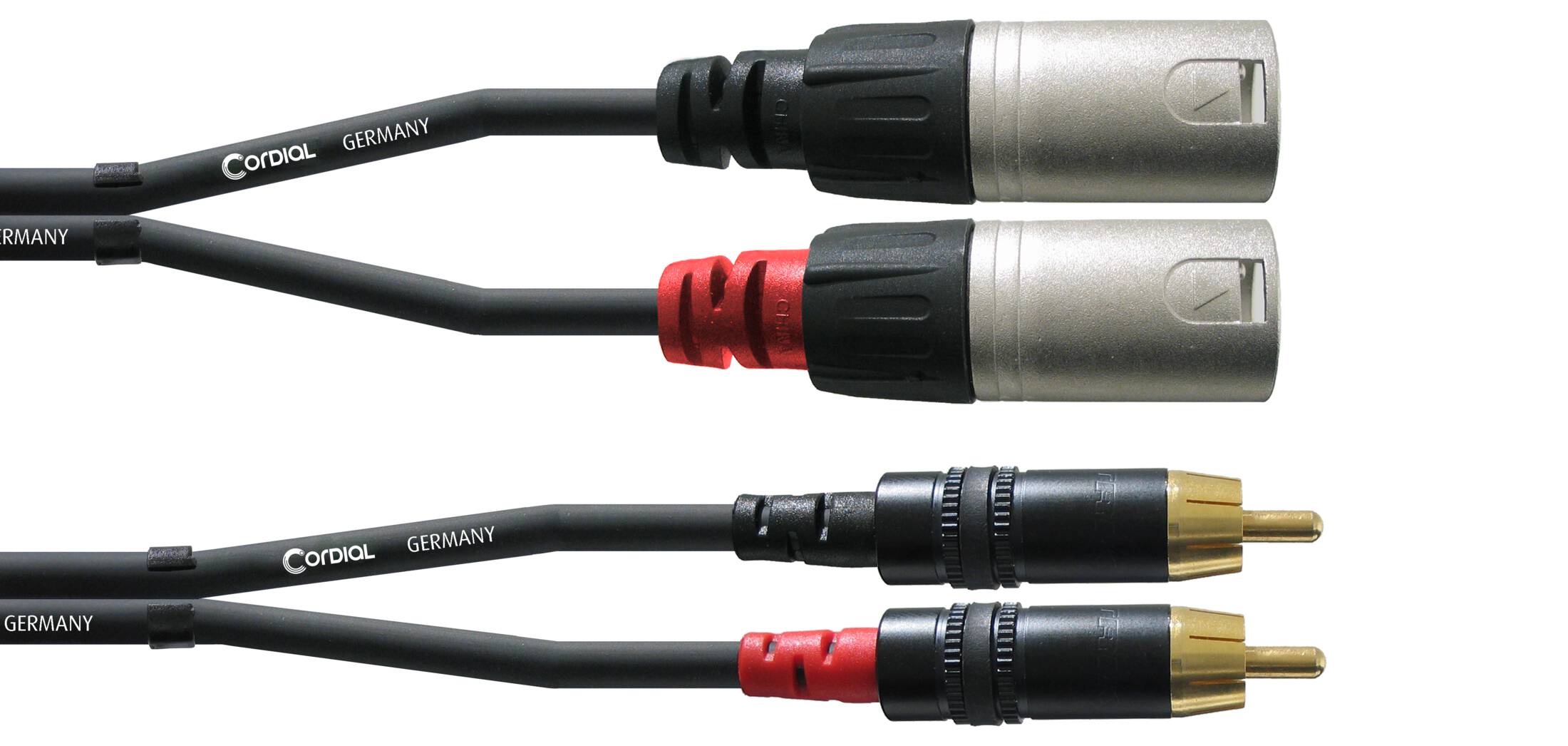 Kabel audio sygnałowy 2x RCA Cinch XLR 1,5m REAN Neutrik Cordial CFU 1.5 MC