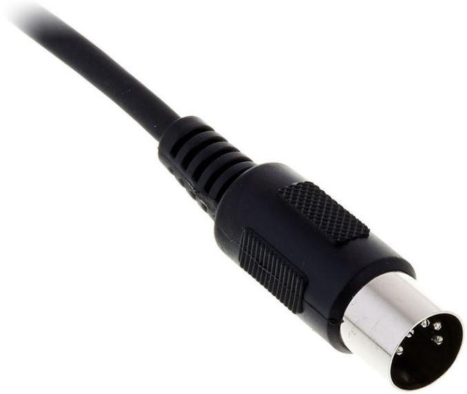 Kabel przewód audio sygnałowy MIDI DIN 5 pin 1 m the sssnake SK366-1-BLK