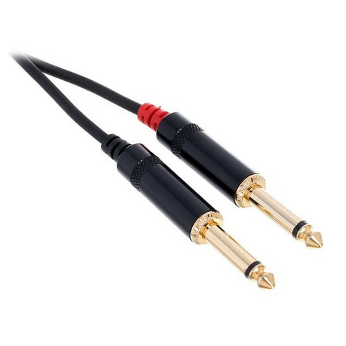 Kabel audio sygnałowy Jack 6,3 mm 6 m pozłacany pro snake TPI-Twin 6.0