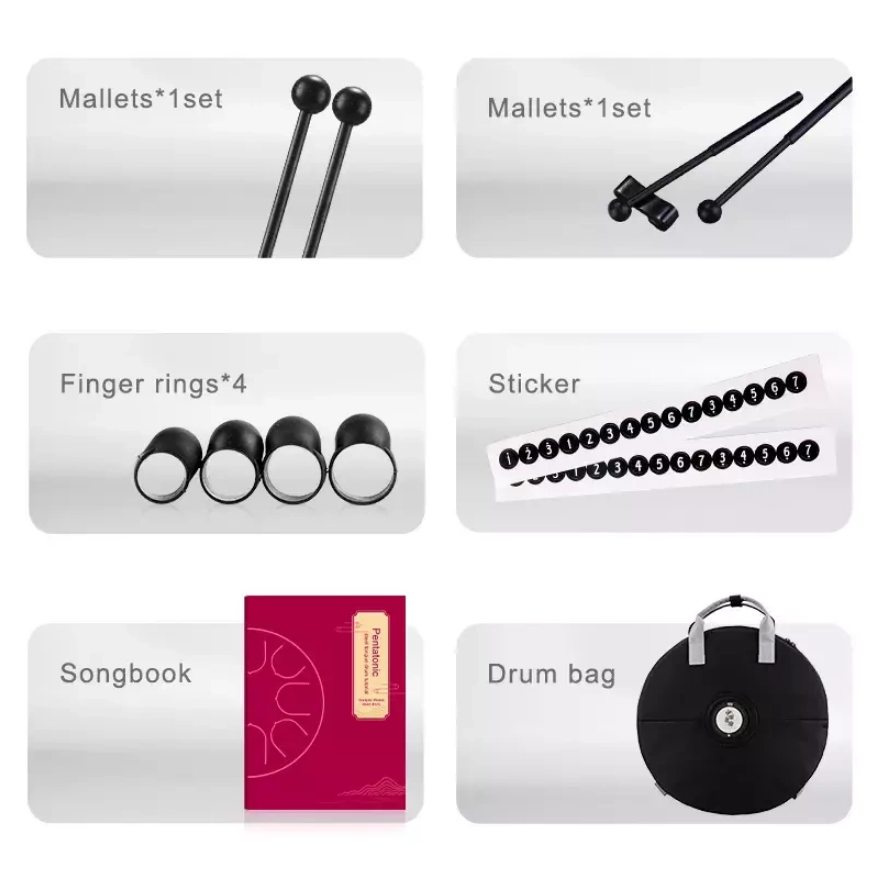 Tongue Drum Mini Ginkgo biloba 6" 11 ton TWG11-6 HLURU-WANGYOU + pałeczki