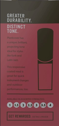 Stroik saksofon altowy 2,0 RICO Plasticover Czarny