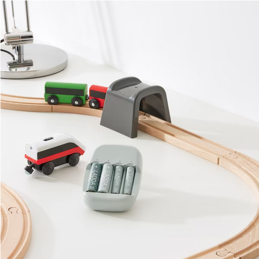 Cienkie paluszki akumulatorki baterie IKEA LADDA AAA R3 750mAH 16 szt.