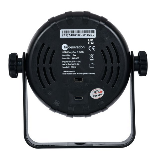 Lampa 6x3W USB-C 6 LED RGB USB Party reflektor dyskotekowy na imprezę