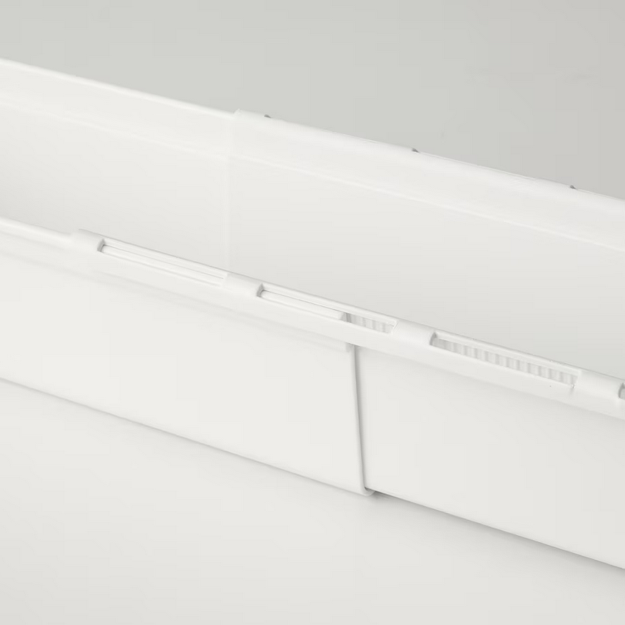 Rozsuwany pojemnik pudełko organizer do szuflady 25-38x9cm KACKLA biały