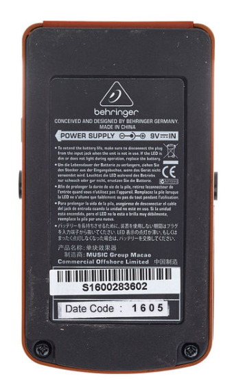 Efekt gitarowy Behringer UT300 Ultra Tremolo Zasilacz 9V ZESTAW