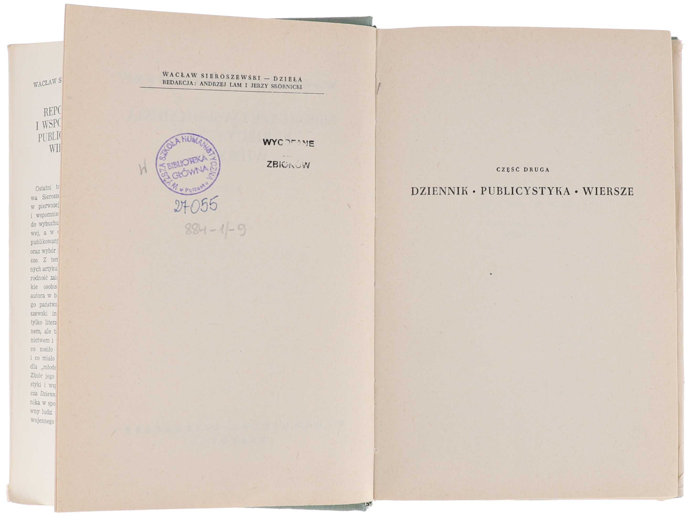 Sieroszewski Reportaże i wspomnienia DziełaXX 1963