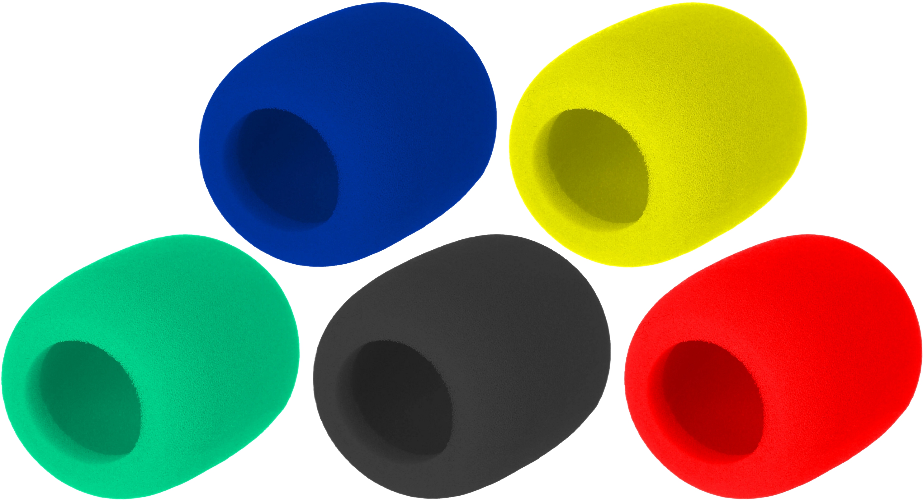 Gąbka osłona owiewka na mikrofon kolorowe 5 sztuk