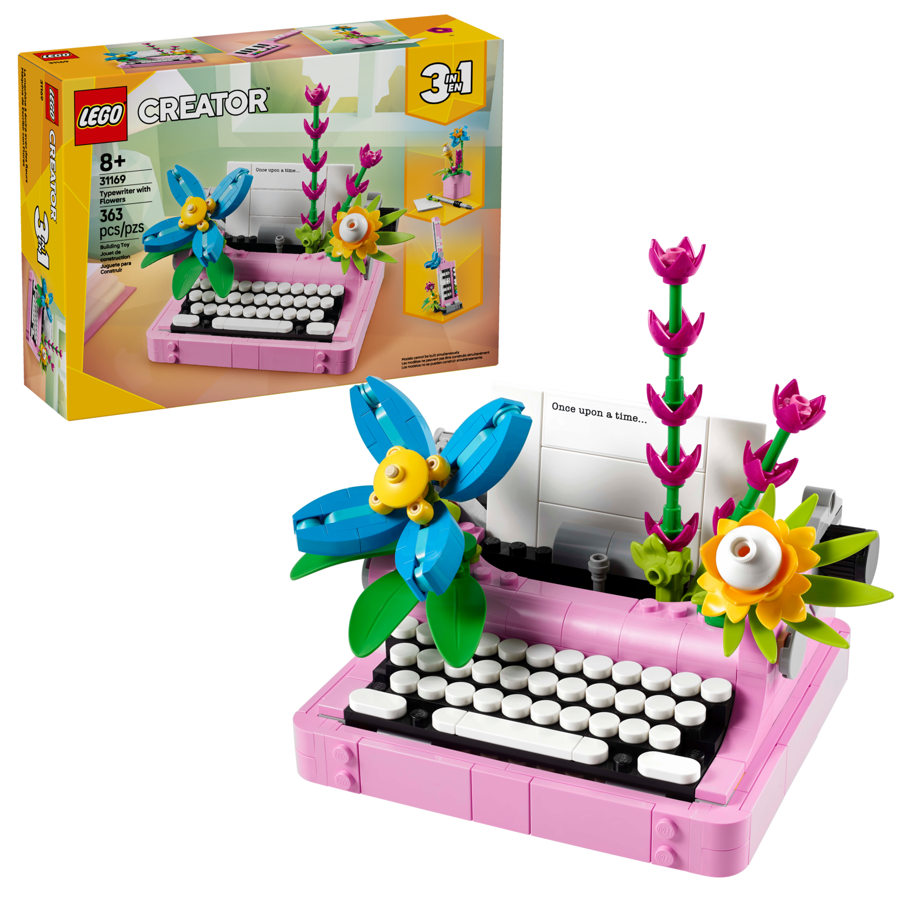 LEGO Creator 3w1 Maszyna do pisania z kwiatami keytar doniczka 31169