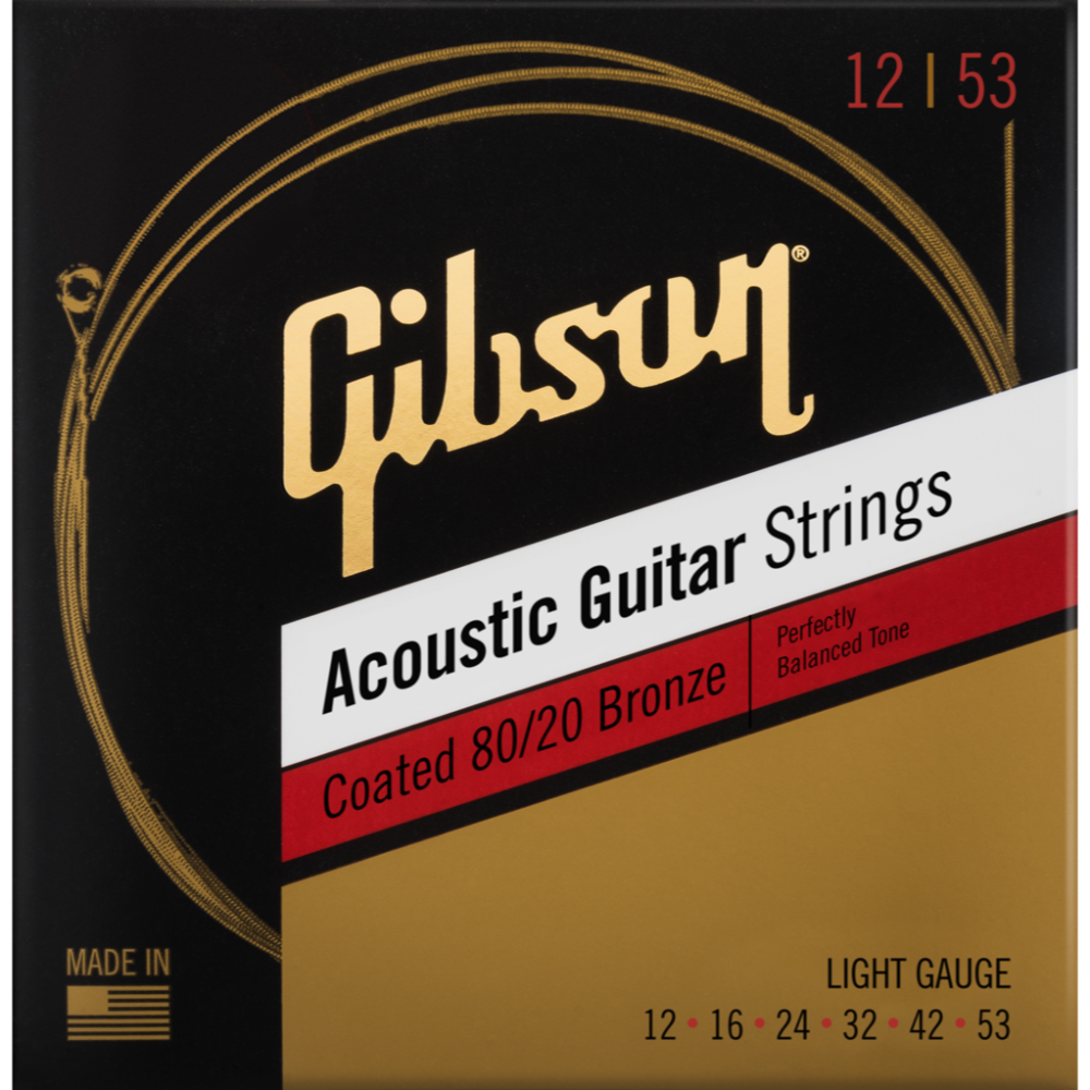 Struny do gitary akustycznej 12-53 80/20 Bronze Coated Gibson SAG-CBRW12