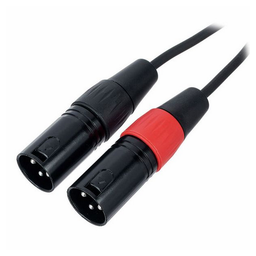 Kabel przewód audio sygnałowy 2x RCA Cinch XLR 3 m Cordial EU 3 MC
